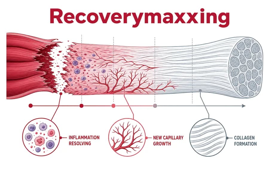 Recoverymaxxing Peptides clinical diagram — Clavicular Peptides